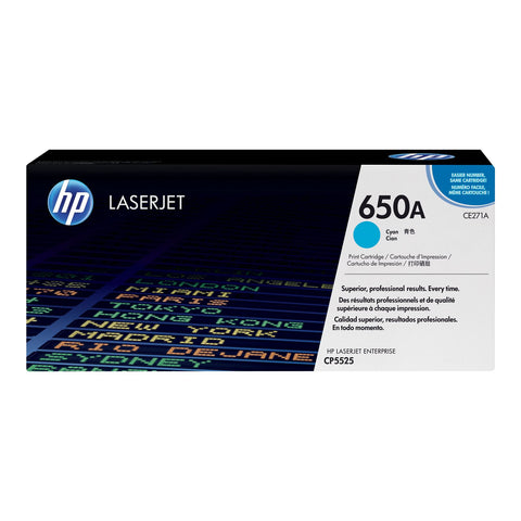 Консуматив HP 650A Original LaserJet cartridge; cyan; 15000 Page Yield ; 1 - pack; HP Color LaserJet Enterprise M750 Printer Series/CP5525