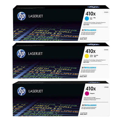 Консуматив HP 410X Original LaserJet cartridge; Cyan; Magenta; Yellow; 5000 Page Yield ; 3 - pack; HP Color LaserJet Pro M377/M452/MFP M477