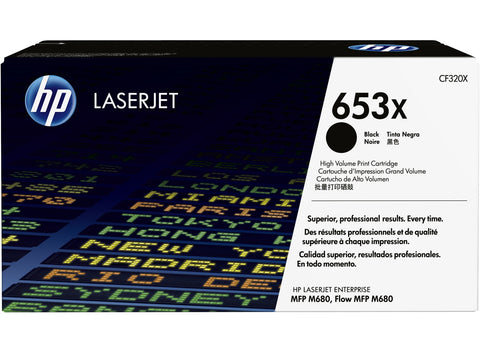 Консуматив HP 653X Original LaserJet cartridge; black; 21000 Page Yield ; 1 - pack; HP Color LaserJet Enterprise MFP M680