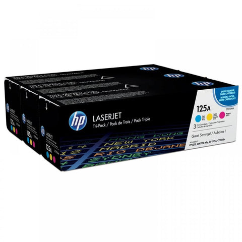 Консуматив HP 125A Original LaserJet cartridge; cym; 1400 Page Yield ; 3 - pack; CLJ CP1215/CP1515/CP1518/CM1312MFP