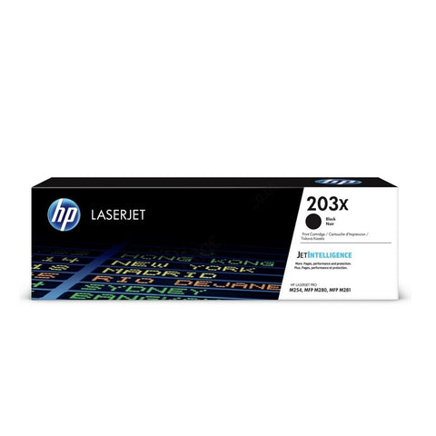 Консуматив HP 203Х Original LaserJet Toner Cartridge; Black; Page Yield  3,200 pages; HP Color LaserJet Pro M254dw; M254nw; MFP M280nw; M281fdn; M281fdw