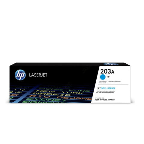 Консуматив HP 203A Original LaserJet Toner Cartridge; Cyan; Page Yield  1,300 pages; HP Color LaserJet Pro M254dw; M254nw; MFP M280nw; M281fdn; M281fdw