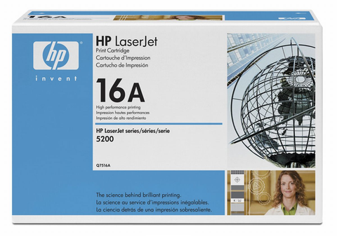 Консуматив HP 16A Original LaserJet cartridge; black; 12000 Page Yield ; 1 - pack; LJ 5200
