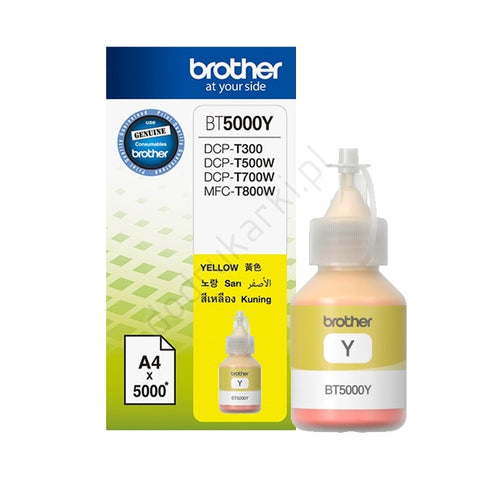 Ink Cartridge BROTHER Yellow  for DCPT300YJ1, DCPT500WYJ1, DCPT700WYJ1, 5000p.