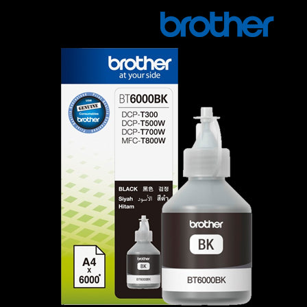 Ink Cartridge BROTHER Black for DCPT300YJ1, DCPT500WYJ1, DCPT700WYJ1, 6000p.