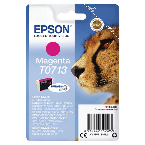Ink Cartridge Magenta for Stylus Stylus D78/D92/D120/D120 Network Edition,DX4000/4050/4400/4450/5000/5050/6000/6050/7000F/7400/7450/8400/9400; SX200/210/215/400/415/218