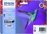 MULTIPACK EPSON Six-pack Ink Cartridges for Stylus Photo R265/285/360,RX560,PX700W,PX800FW/RX585, P50