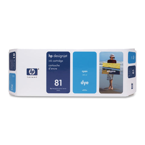 Консуматив HP 81 Standard Original Ink Cartridge; Cyan;  ; HP DesignJet 5000, 5500