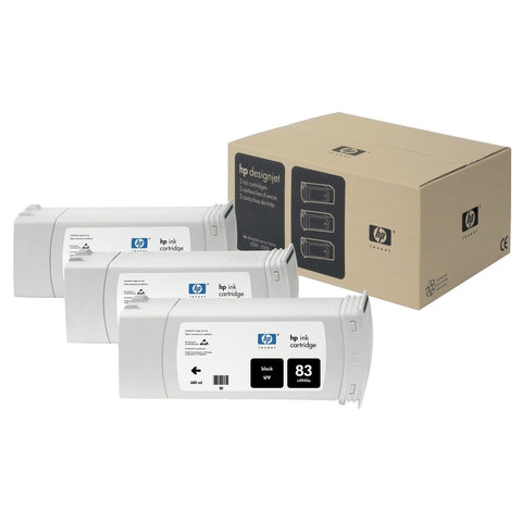 Консуматив HP 83 3 - Pack Original Ink Cartridge; Black;  ; HP Designjet 5000; 5500