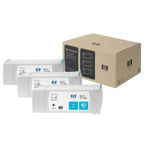 Консуматив HP 83 3 - Pack Original Ink Cartridge; Cyan;  ; HP Designjet 5000; 5500