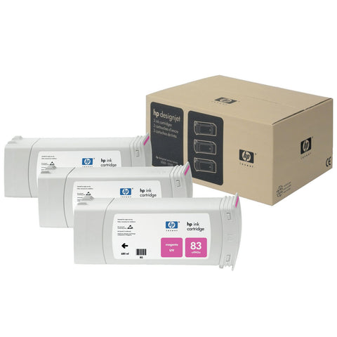 Консуматив HP 83 3 - Pack Original Ink Cartridge; Magenta;  ; HP Designjet 5000; 5500