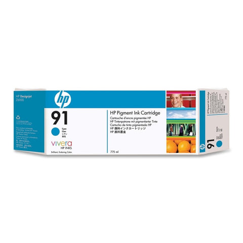 Консуматив HP 91 Standard 1-Pack Original Ink Cartridge; Cyan 775 ml;  ; HP DesignJet Z6100
