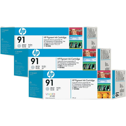 Консуматив HP 91  3 - Pack  Original Ink Cartridge; Light Grey 775 ml;  ; HP Designjet Z6100