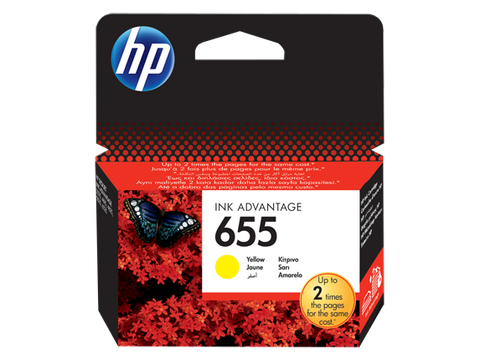 Консуматив HP 655 1-PACK Original Ink Cartridge; Yellow;  Page Yield 600; HP DeskJet Ink Advantage 3525; 4615; 4625; 5525; 6525