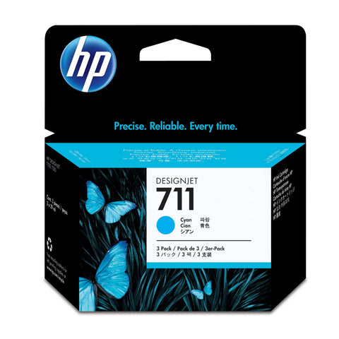 Консуматив HP 711 3 - Pack  Original Ink Cartridge; Cyan;  ; HP DesignJet T120, T520