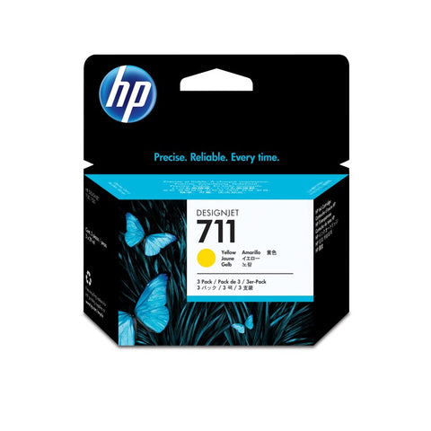Консуматив HP 711 3 - Pack  Original Ink Cartridge; Yellow;  ; HP DesignJet T120, T520