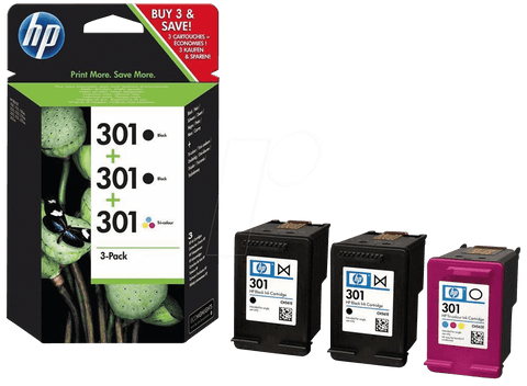 Консуматив HP 301  Combo 3Pack Original Ink Cartridge; ;  Page Yield 545;