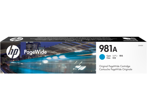Консуматив HP 981A Standard 1-Pack Original Ink Cartridge; Cyan ;  Page Yield 6000; HP PageWide Enterprise Color 556; 586;