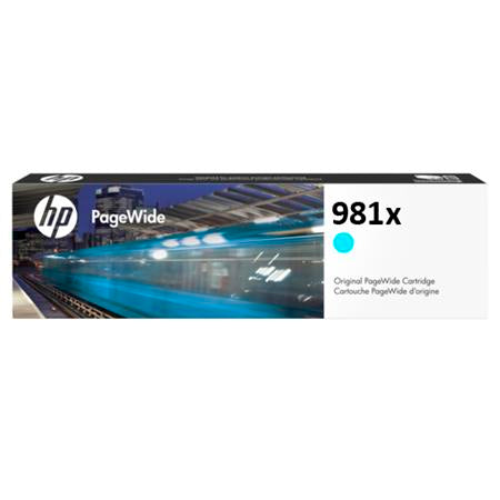 Консуматив HP 981X Standard 1-Pack Original Ink Cartridge; Cyan ;  Page Yield 10000; HP PageWide Enterprise Color 556; 586;