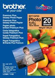 Paper BROTHER Premium Plus Glossy Photo Paper, 20 Sheets, 4" x 6"