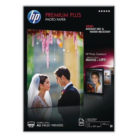 Хартия HP Premium Plus Glossy Photo Paper white 300g/m2 A4 50 sheets 1-pack