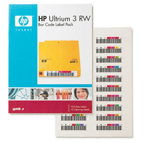Хартия HPE LTO Ultrium 3 RW automation barcode labelled 100-pack