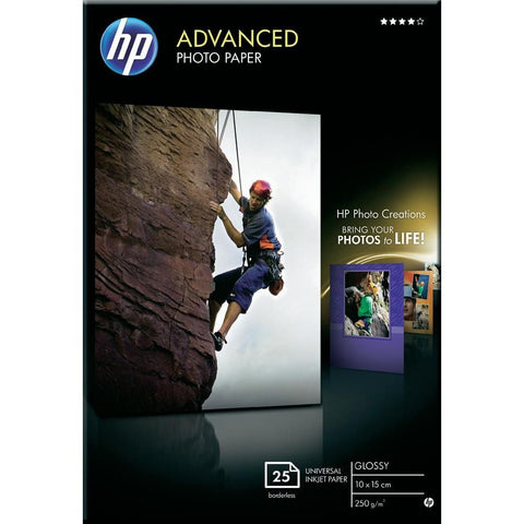Хартия HP Q8691A Advanced glossy photo paper inkjet 250g/m2 100x150mm 25 sheets 1-pack borderless