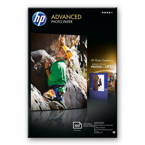 Хартия HP Advanced Glossy Photo Paper-100 sht/10 x 15 cm borderless