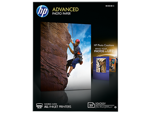 Хартия HP Advanced glossy photo paper inkjet 250g/m2 130x180mm 25 sheets 1-pack borderless