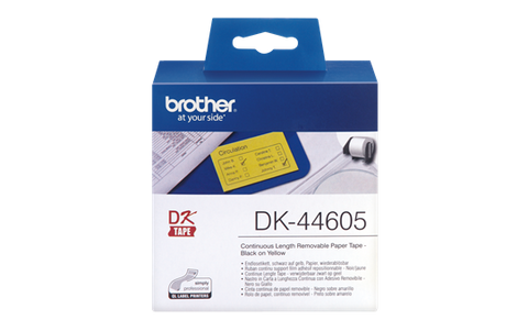 Paper Tape BROTHER Removable Yellow Paper Tape 62mm x 30.48m