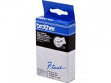 TC TAPES BROTHER LAMINATED, 12mm BLACK  ON CLEAR TAPE for P-Touch