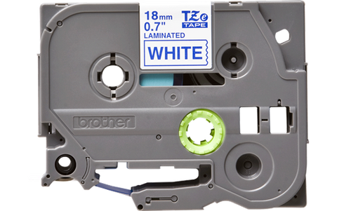 TZ Tape BROTHER 18mm Blue on White, Laminated, 8m lenght, for P-Touch