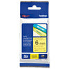 TZ Tape BROTHER 6mm BLACK ON YELLOW, Laminated, 6mm lenght, for P-Touch