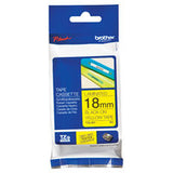 TZ Tape BROTHER 18mm Black on Yellow, Laminated, 8m lenght, for P-Touch