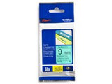 TZ Tape 9mm Black on Green, Laminated, 8m lenght, for P-Touch
