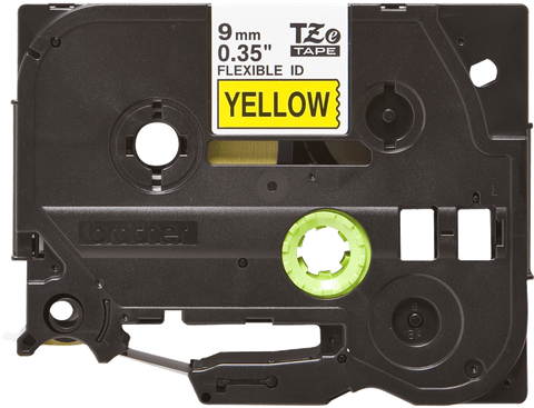 TZ Tape 9mm Black on Yellow, Flexible, 8m lenght, for P-Touch