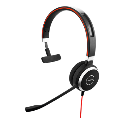 Слушалки с микрофон Jabra EVOLVE 40 MS Mono, Noise Cancelling, Microphone, 3,5 mm & USB