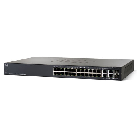 Суич CISCO SRW224G4-K9-EU SF 300-24 24-port 10/100 Managed Switch with Gigabit Uplinks