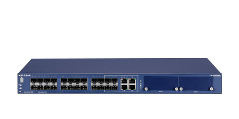 Суич Netgear M5300-28GF3, 24 x 10/100/1000 Layer 3 Managed Stackable Switch with 2 x 10GE SFP+ (shared 4x Gigabit RJ45, 2x10GE RJ45), 2 x bay 10GbE, IPv6